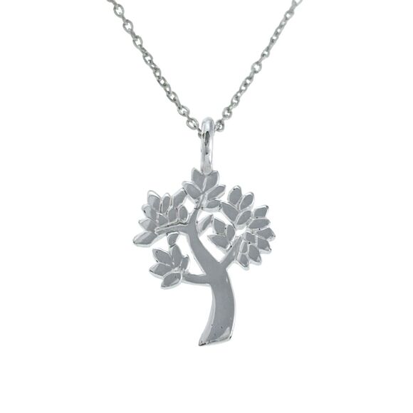 NWT Footnotes Thailand Sterling Silver 925 Family Tree Pendant Necklace 16"-18" - Picture 1 of 8